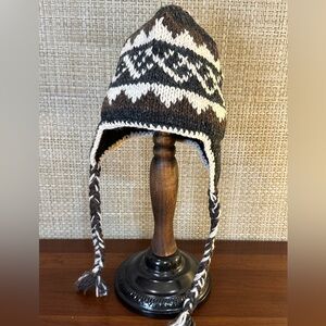 🌟HP🌟Himalayan Trapper Hat 100% Gray Wool Handcraft Collection D&Y Nepal OSFM